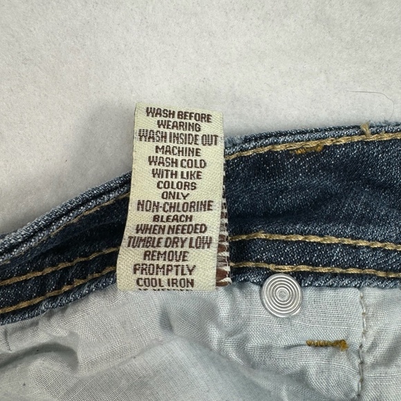 Hot Kiss Cici Jean Short American Flag Juniors Size 9 Dark Wash Denim Distressed - Picture 9 of 10